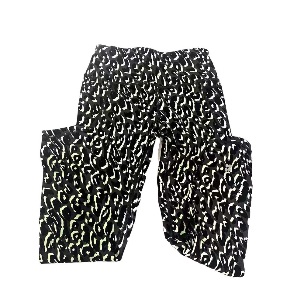 Sweaty Betty XXS Power 7/8 Green Animal Print Legging - Picture 2 of 5